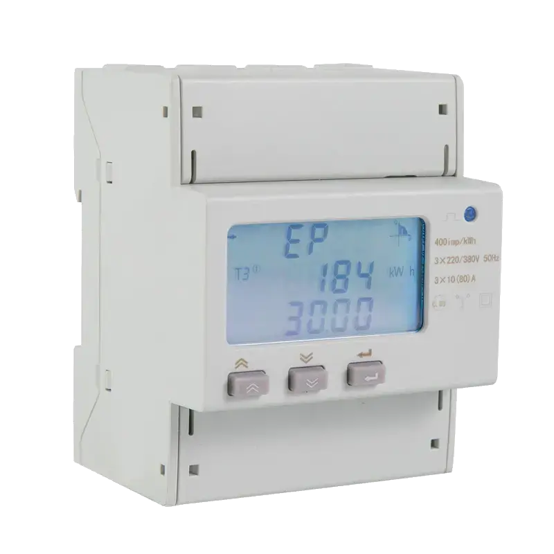 Three-phase energy meter with direct connection display up to 80 A