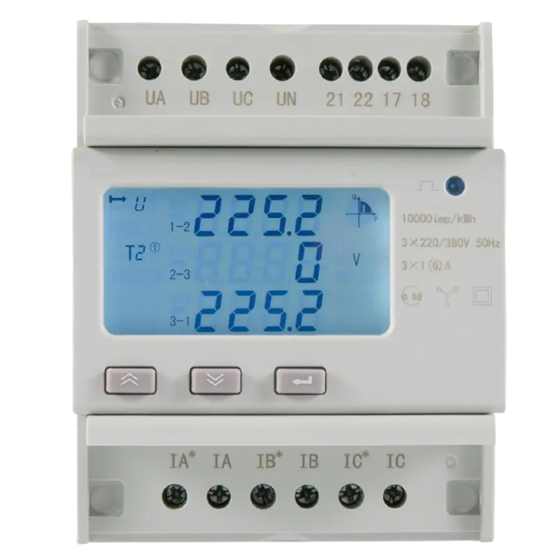 Three phase network analyzer with Display - MID certified