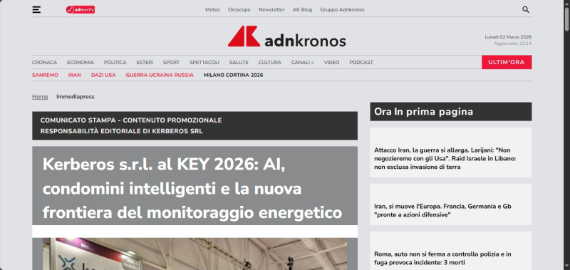 Kerberos Srl al Key 2026: AI, condomini intelligenti e la nuova frontiera del monitoraggio energetico 