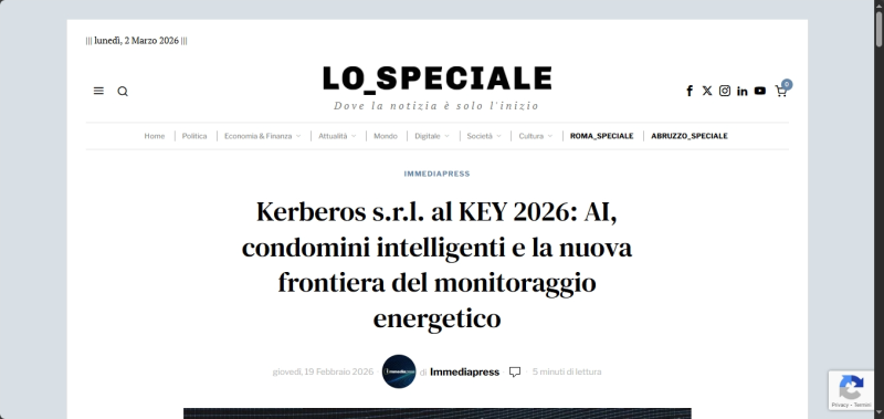 Kerberos S.r.l. al Key 2026: AI, condomini intelligenti e la nuova frontiera del monitoraggio energetico 
