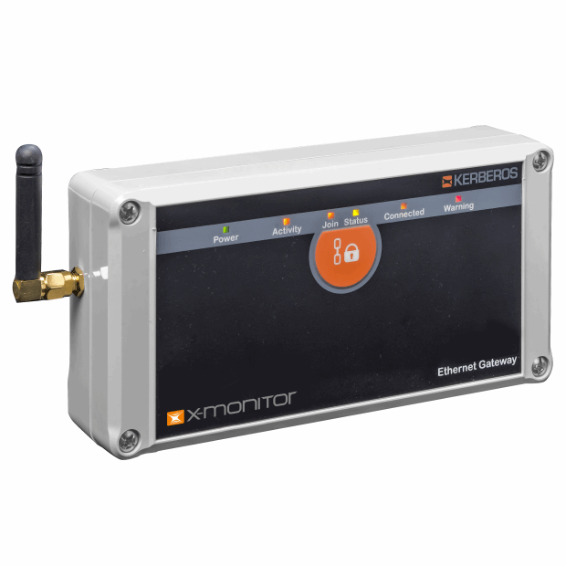 Gateway da X-Monitor a Ethernet con archiviazione dati su SD - comunic REST - alim. 230V AC - spina europea - antenna 90° inclusa