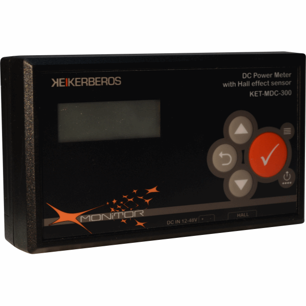 Power meter per corrente continua con sensore a effetto Hall incluso - Autoalimentato 12-48VDC