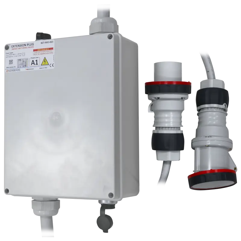 Industrial extension cord 32 A  with ModBUS three-phase power meter
